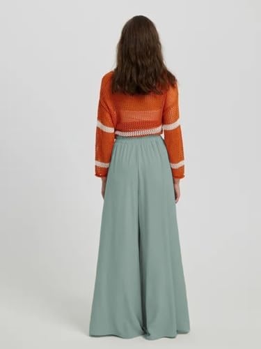 Image of KOTTY Women's Relaxed Fit Wide-Leg Drawstring Palazzo Trouser for Everyday Comfort & Style