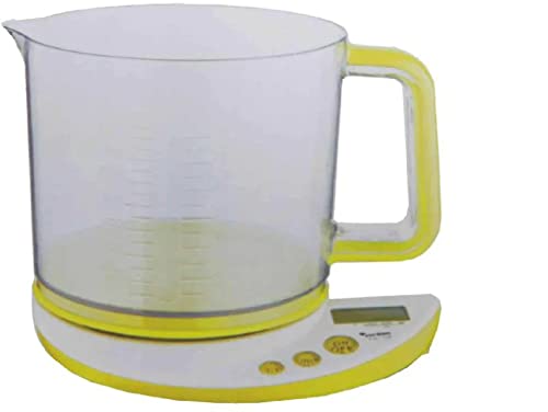 WeGeek, Bilancia digitale da cucina con portata fino a 5kg e grande contenitore estraibile da 1600ml. Display lcd con graduazione minima di 1g.