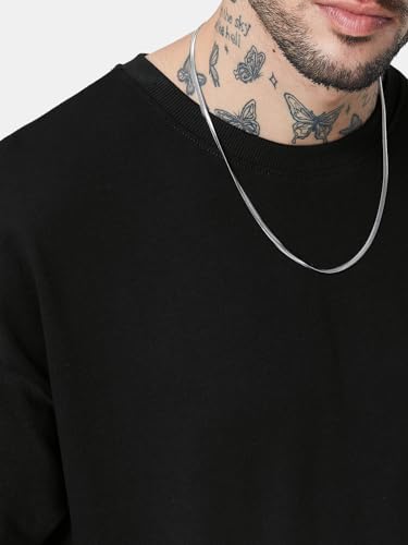 Image of The Souled Store Solids: Men and Boys Cotton Oversized Fit Full Sleeve T-Shirts