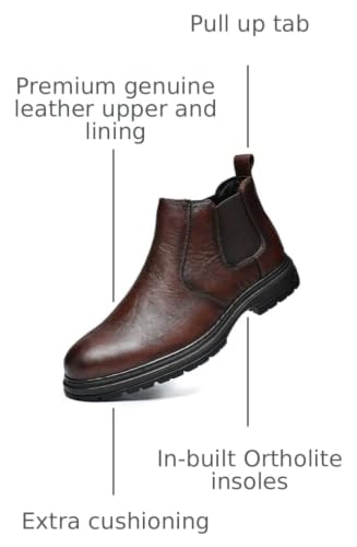 Image of Men's Chukka Boots Genuine Leather Ankle Boot for Men Classic Casual Oxford Style Footwear