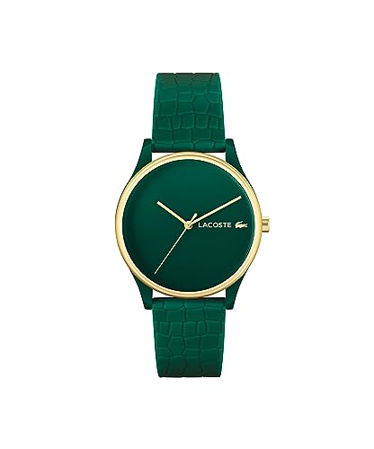 Catálogo de Lacoste Reloj comprados en linea. 46 Lacoste - Reloj para Mujer Crocodelle 2001247 - Movimiento Análogo - Caja 38 mm - Acero Inoxidable con Detalles Dorados - Correa Verde de Silicona con Textura Cocodrilo - Esfera...