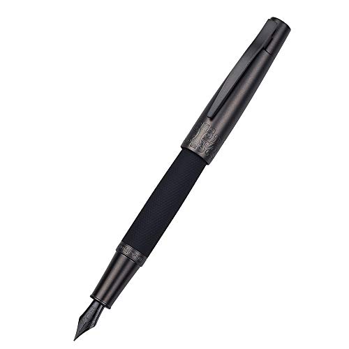 Stylo plume métal noir élégant HongDian plume extra fine haute qualité