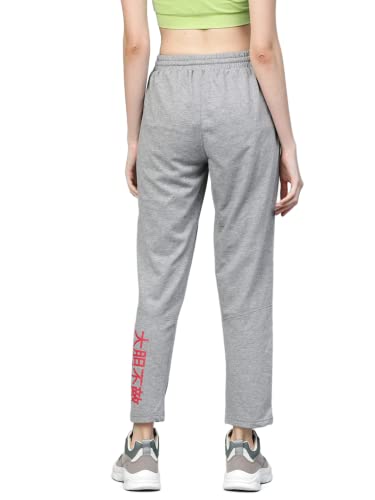 Image of Hubberholme Women's Cotton Blend Regular Fit Typography Track Pants