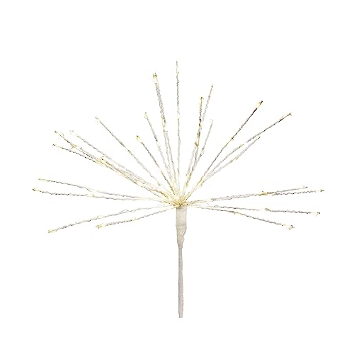 Set of 2 Lighted LED Starburst Christmas Tree Topper - White Lights