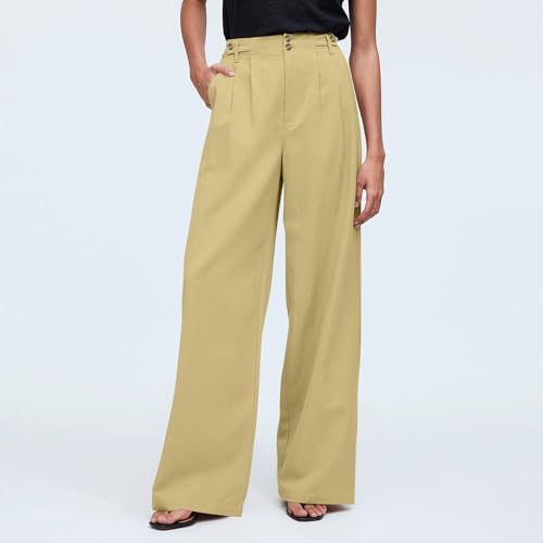 Wide Leg Dress Pants for Women High Waisted Business Casual Pants Baggy Comfy Office Work Pants Trousers with Pockets2
