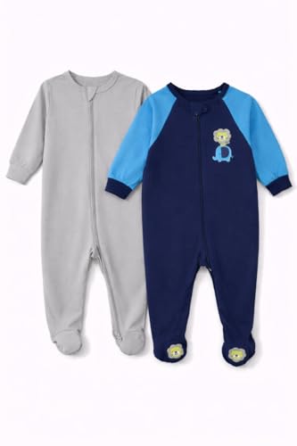 Image of TuddyBuddy 100% Cotton Multi Color Zipper Romper Sleepsuit /Romper /Jumpsuit for Baby Boy & Baby Girl