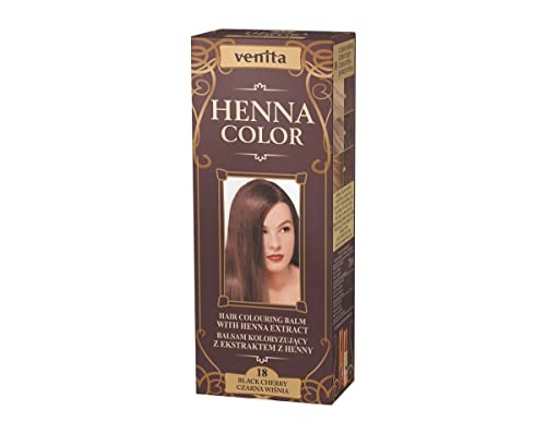 Venita Henna Color Haarfärbemittel, 18 Black Cherry, 75 ml