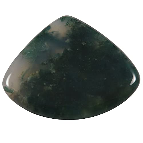 Agate mousse cabochon cœur 35,45 carats, pierre naturelle pour bijou