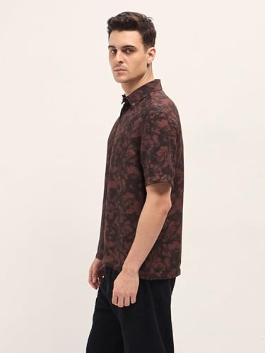 Image of THE BEAR HOUSE Men's Printed Relaxed Fit Casual Shirt