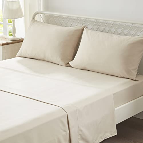 Anluoer Queen Comforter Set, Beige Tufted Bed In A Bag 7 Pieces With Comforters And Sheets, All Season Bedding Sets With 1 Comforter, 2 Pillowshams, 2 Pillowcases, 1 Flat Sheet, 1 Fitted Sheet #TOP5