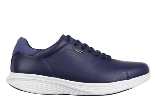 MBT Kuni Lace UP Zapatillas de Deporte para Mujer Estilo Moderno. Deportivas Caminar Anatómicas y Cómodas. Calzado Fisiológico Confort y Estabilidad con Suela Curva. Sneakers con Cordon. Color Azul