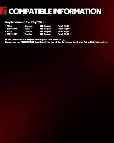 Image of Torchbeam Front Brake Caliper Right for Toyota 2007-2016 Tundra, Toyota 2008-2016 Sequoia, Front Right Caliper Replace # 193274