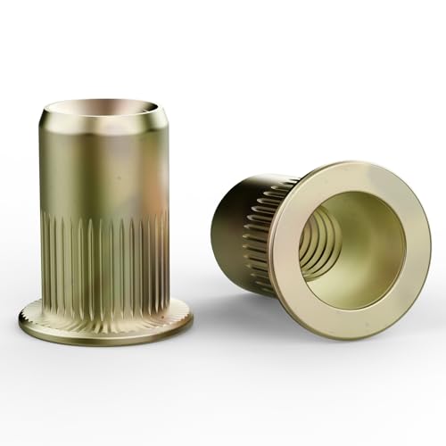 Welderelite BRITISH 100-PIECE SET Rivet Nuts, 100 Pieces 1/4-20Unc Zinc Plated Iron Rivet Nuts cover