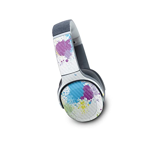Image of MightySkins Carbon Fiber Skin Compatible with Skullcandy Crusher Evo Wireless - Splash of Color | Protective, Durable Textured Carbon Fiber Finish | Easy to Apply