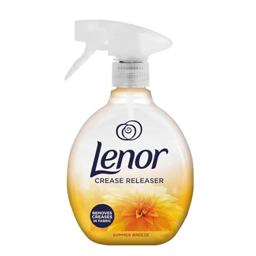 500ml Lenor Crease Releaser Spray Summer Breeze – Fabric Wrinkle Remover, Clothes Freshener & Ironing Aid, Quick Crease Release for Shirts, Dresses & Bedding, Long Lasting Fresh Scent