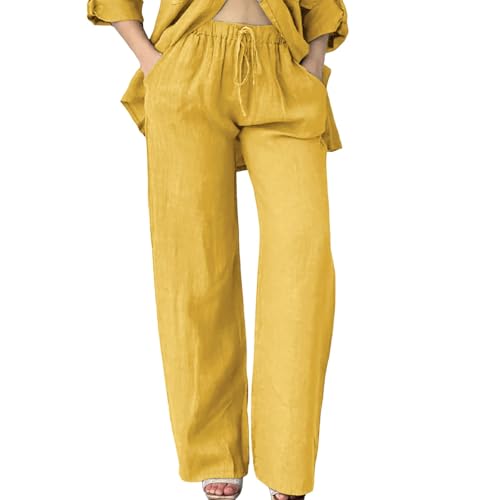 NREALY Linen Pants Women Tall Linen Pants for Women high Waist Linen Pants Women Petite
