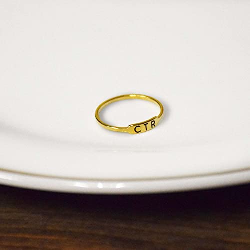 Gold Colored Bracket LDS CTR Ring by Ringmasters | Choose the Right Faith Ring | Keepsake LDS Jewelry2