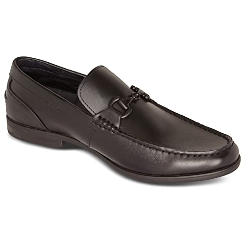 Kenneth Cole Reaction Moc Toe Estate 2.0 Bit Loafer Work, Dress, Men Fashion Shoe, Black, 10.5 #TOP1