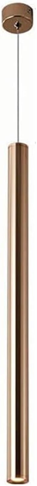 Nordic Gold Aluminium Długa lampa wisząca, regulowana, idealna do sypialni lub stolika nocnego. Oświetlenie wewnętrzne z ciepłym białym światłem 4000K, długość 50 cm