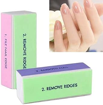 5 pcs Nail Art Manicure Buffer 4 Step Nail Buffing Block Shine Nail Buffer Buffing Block Sanding File Pedicure and Manicure Nail Files Buffer Shiner Polisher Random Professional
