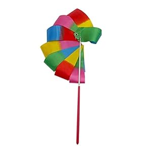 2m 4m Kleurrijke Linten Danslint Ritmische Kunst Gymnastiek Ballet Streamer (Color : F, Size : 4m)