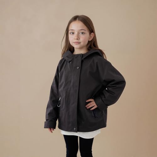 Kids Girls Hoodie Windbreaker Jacket Windproof Long Sleeve Zipper Coat Stylish Rainproof Outwear For Toddler Girls4