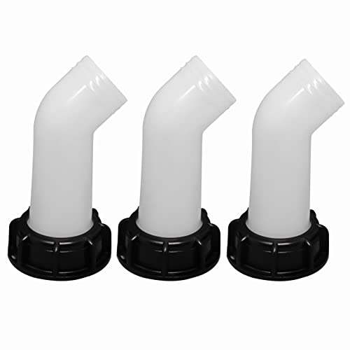 3pcs Bec de Vidange avec Ecrou IBC 1000L Buse de Réservoir d'eau Raccord de Vanne Extension Buse de Tuyau Adaptateur IBC Réservoir d'eau Bec de Robinet pour Raccord...