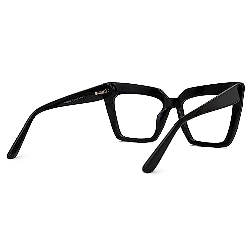 Image of Zeelool Cat Eye Blue Light Blocking Reading Glasses for Women Fashion Clear Lens Eyeglasses Frame Barnes ZJGA595438-02 Black