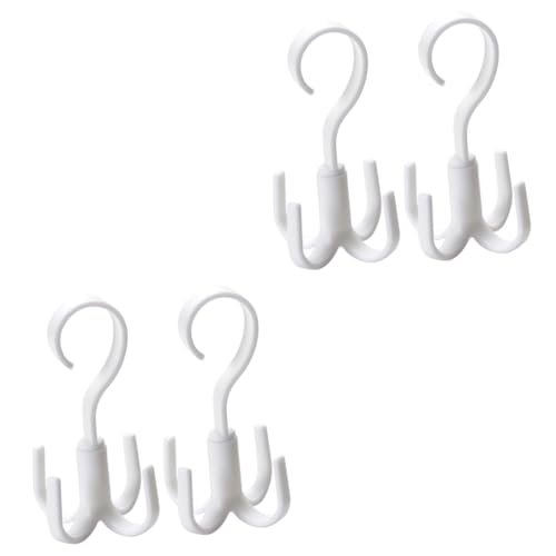 OUNONA 2sets 2pcs Multi Functional Rotating Hanger Hook for Closet Scarf Tie Belt Organizer Handbag Purse and Accessory Storage Space Saver for Home and Travel 2pcs*2