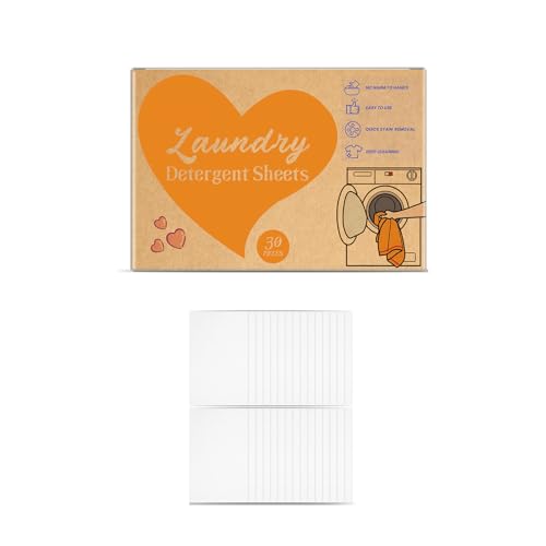 Hojas de detergente para lavadora, tiras de detergente para viajes, no ensucian y ahorran espacio