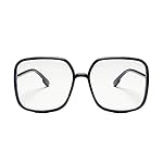 Shiratori Woman's New Retro Blue Light Blocking Glasses Big frame Nerd Eyeglasses Frame Anti Blue Ray Computer Game Glasses Black - Image 2