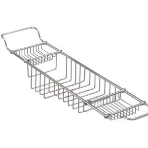 Valsan 53412CR Essentials Adjustable Bathtub Rack in Chrome