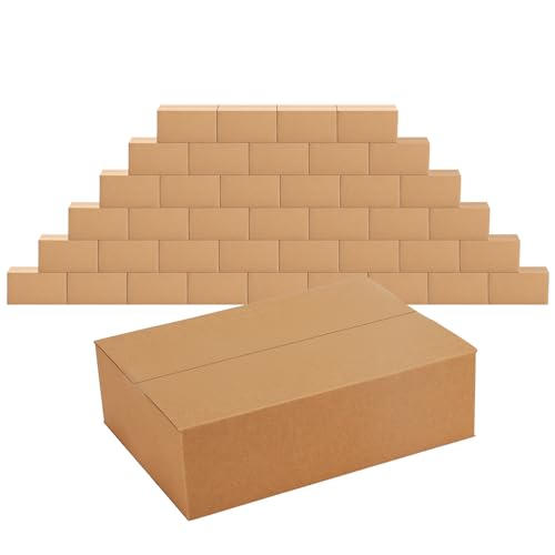EdenseeLake 40 Pack 10x7x3 inches Shipping Boxes Small Cardboard Boxes for Packing, Moving, Mailing, Brown