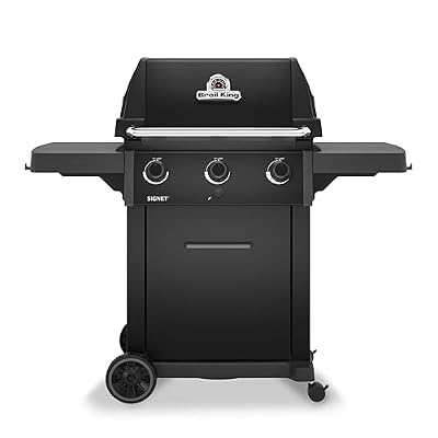 Broil King 844154 Signet 320 Shadow 3-Burner Propane Gas Grill in Black