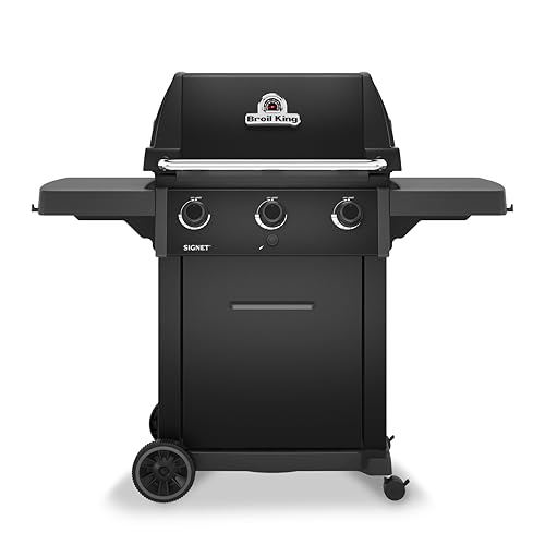 Broil King 844154 Signet 320 Shadow 3-Burner Propane Gas Grill in Black
