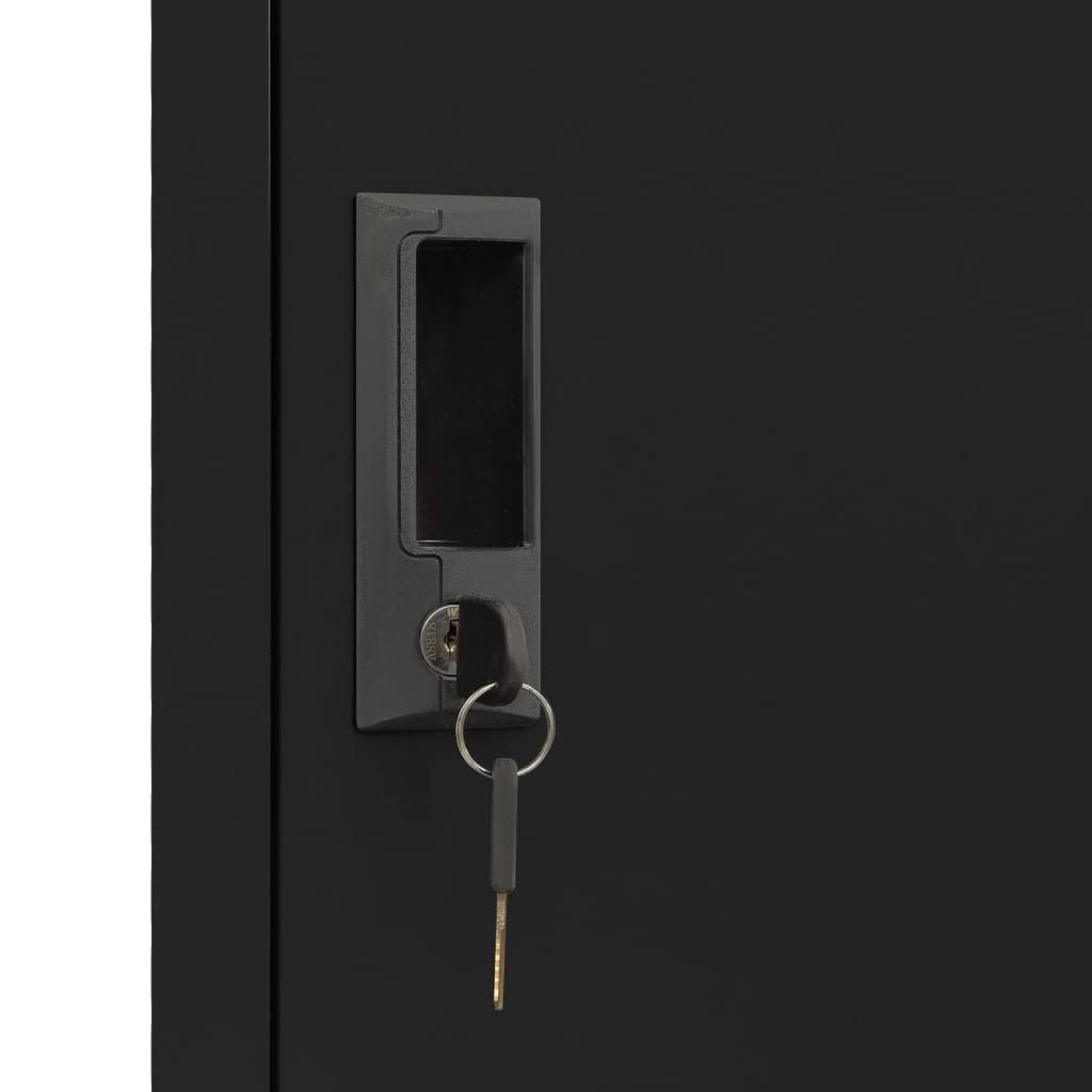 Armadietto Dell'armadietto, Design Moderno, Acciaio, 38x45x180 Cm, con Appendiabiti, Porte Bloccabili, Prese d'Aria, Porta Tag di Nome, per Scuole, Uffici