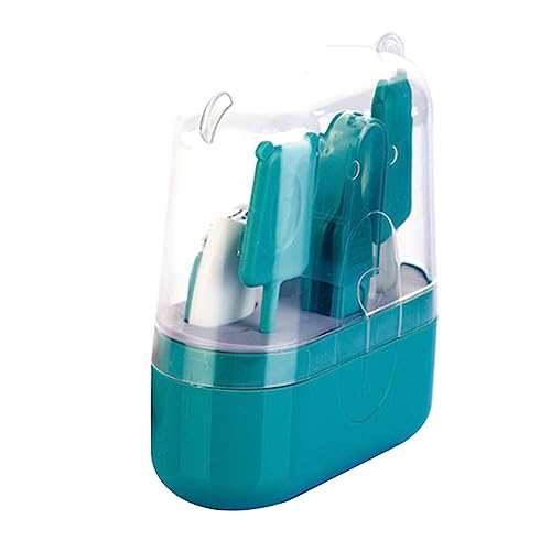 BESTonZON Lovely Nail Care Clippers Set Safe Rounded Blade Nail Clippers for Lightweight Portable Manicure Grooming Kit with Storage Case Green