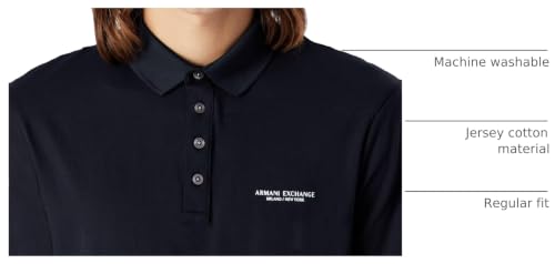 Camiseta polo para hombre Armani Exchange con logo Milano/Nueva York, manga corta miniatura 4