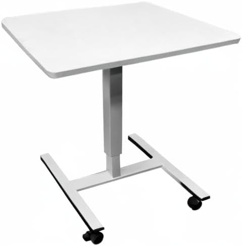 Miniatura 2 de BodyBilt Escritorio rodante para portátil con ruedas bloqueables 25.625 x 18.875 pulgadas Estación de trabajo móvil de pie con resorte para ajuste