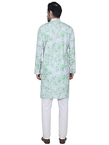 Image of N&V Men's Handloom Cotton Kurta Pyjama Set, Full-Sleeve, Mandarin CollaRed Neck, Ideal for Every Occasion, Lightweight and Comfortable For Wear