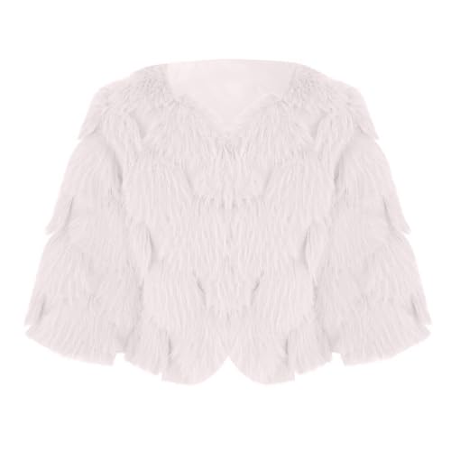 Fleece Warm Windproof Coat for Kids Girls Crewneck Open Front Plush Long Sleeve Jacket Toddler Girls Trendy Soft Clothes