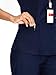 COZYFIT Scrub Tops for Woman - Back Princess Seams, Mock Wrap Top with 3 Pockets,Navy Blue,M