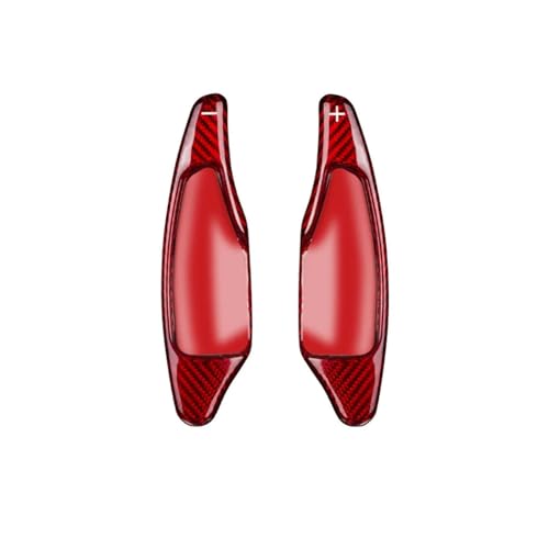 Levas de cambio de fibra de carbono para volante de Chevrolet Corvette C7 rojo