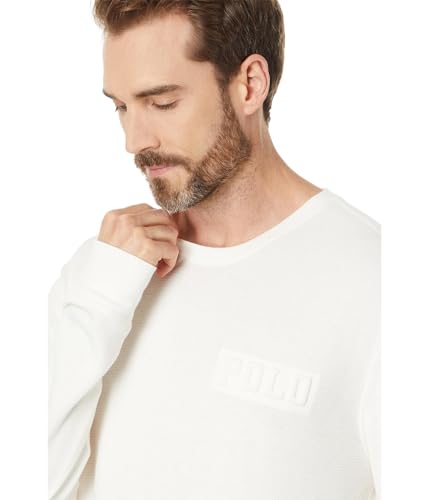 POLO RALPH LAUREN Embossed Thermal Long Sleeve Crew Shirt for Men - Cotton-Polyester Blend Construction Nevis LG One Size3