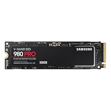 SAMSUNG SSD interno para jogos 980 PRO 500GB PCIe NVMe Gen4 M.2 (MZ-V8P500B)