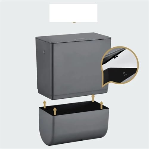 QCKNKMGG Kitchen Compost Bin, 2 In 1 Bin Trash With Tissue Box For Kitchen(Grey) - Image 5