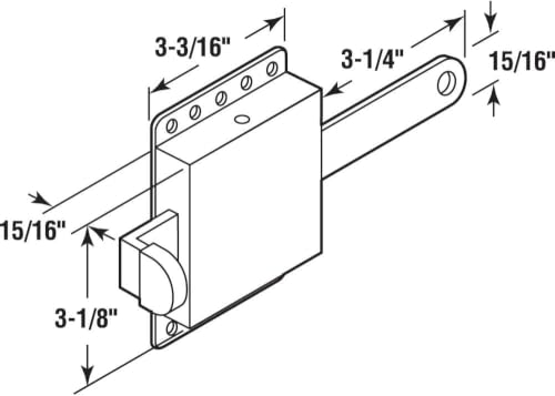 Prime-Line GD 52118 Inside Deadlock – Heavy Duty Galvanized Steel Housing, Fits Most Garage Doors, Extra Protection as a Security Lock, 7/8 x 1/8In. (Single Pack) - Image 5