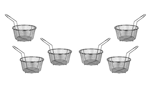 Round Fry Basket, Nickel Plated (6 Pc, 8-5/8
