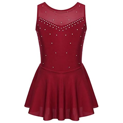 Mufeng Vestido de Leotardo de Color Sólido sin Mangas para Niñas Cover
