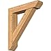 Ekena Millwork BKT0806X36X40TRA06SWR Traditional Slat Smooth Bracket w/Offset Brace, Western Red Cedar